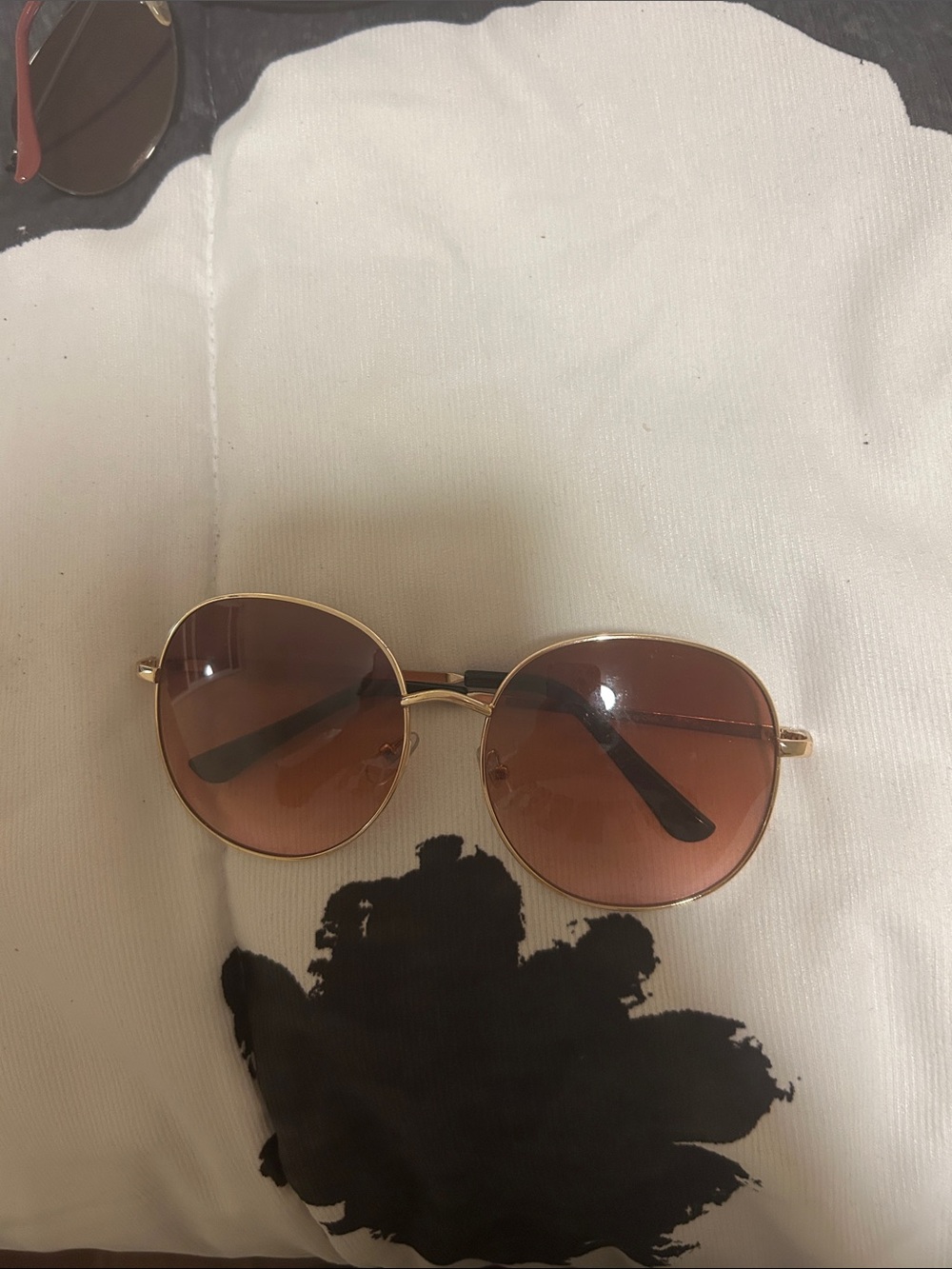 Women's Gold Frame Sunglasses with Brown Lenses
